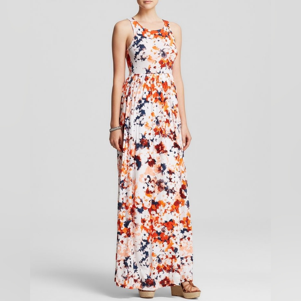 🤍🏵️ Splendid Waterville 100% Cotton Floral Maxi Dress, S